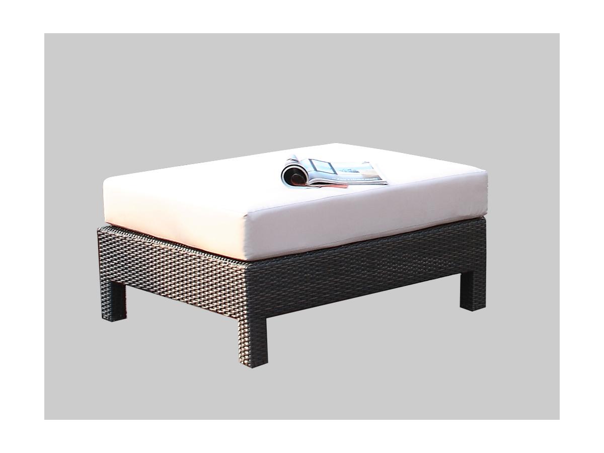 Polyrattan Gartenhocker Lagon - Wenge günstig kaufen