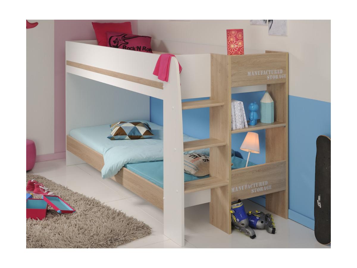 Etagenbett Mit Lattenrost : Parisot etagenbett stockbett donatien lattenrost cm